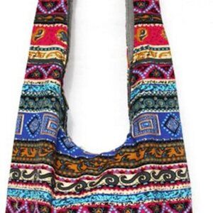 Cotton Hippie Crossbody Bag Small Handmade Shoulder Messenger for Women